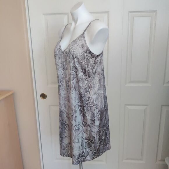 White House Black Market python snake print slip dress sz 8 - Picture 3 of 8